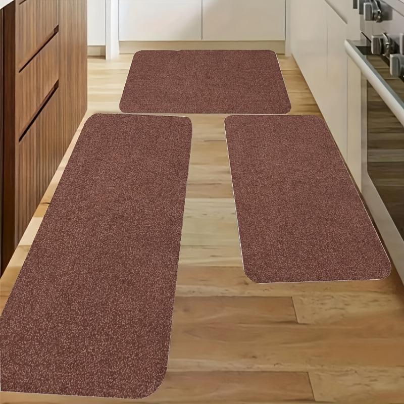 1PC Minimalist Solid-Tone Kitchen Rug Non-Slip Door Mat Pop design Bathroom Rug Bath Mat Carpet for Home Sink Laundry Decor