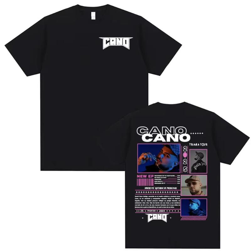 Rapper Cano Triana Tour Album 2025 Printed Tshirts for Unisex Women Harajuku Hip Hop Street Tshirt Casual Cotton Oversized T Shirt