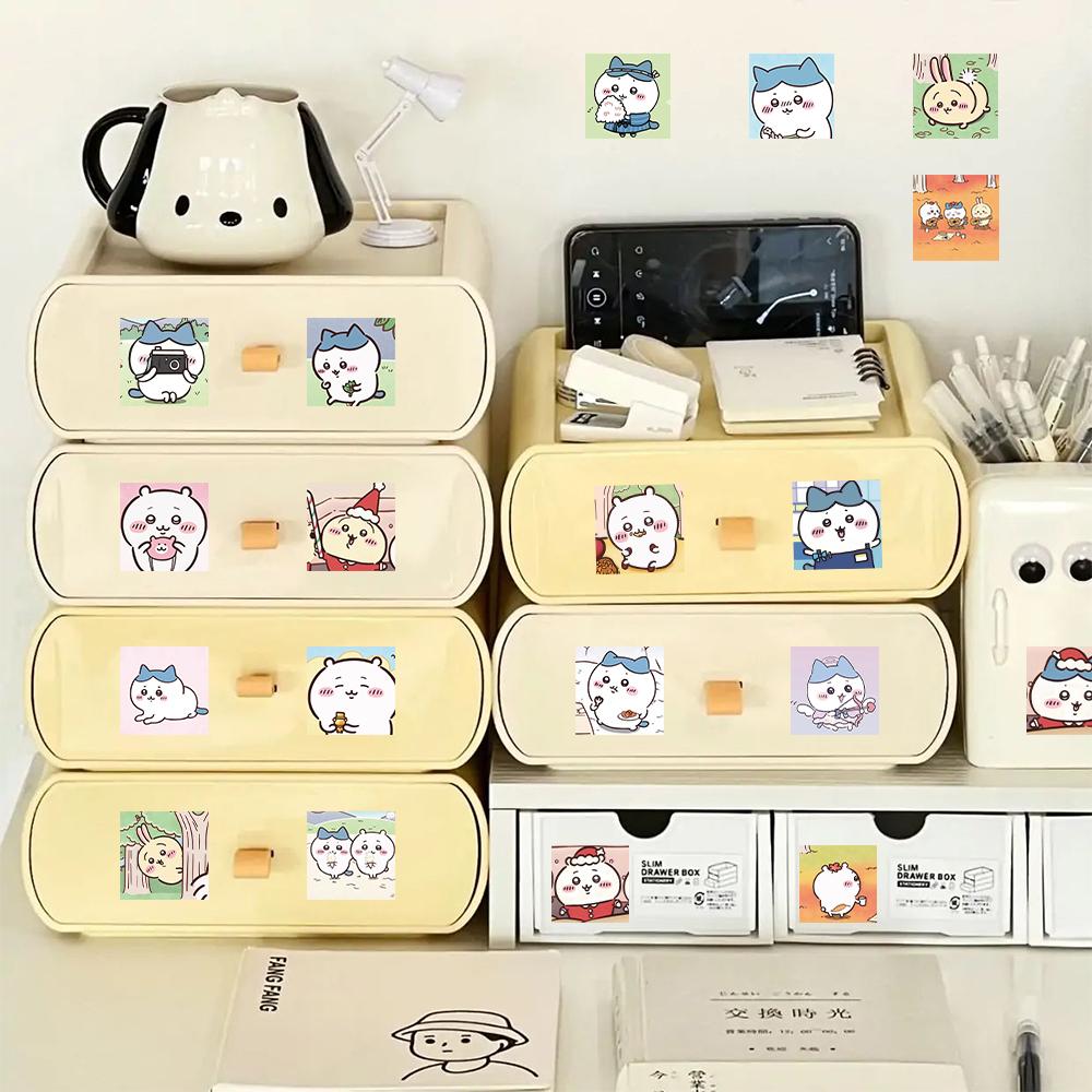 60Pcs Cute Chiikawa Stickers Diy Waterproof Vinyl Scrapbook Phone Case Water Cup Lovely Cartoon Anime Sticker Kids Gift Toy