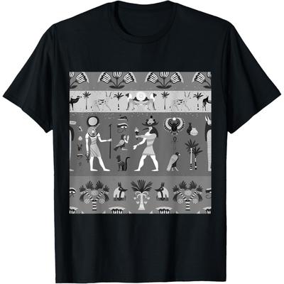 Ancient Egyptian Tomb Art Ankh Egypt History Mummy Anubis T-Shirt