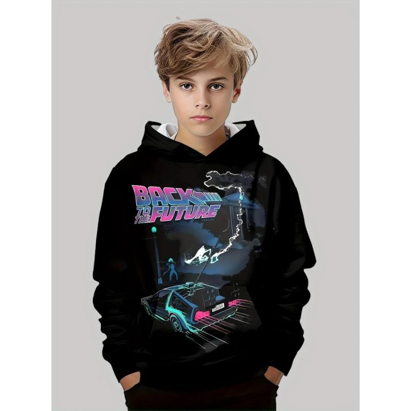 Autumn 3D  Sport Car Printed Hoodies Fashionable Casual Sports Long Sleeved Children's Boy Hooded Sweatshirts