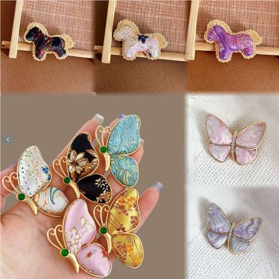 Song Brocade Embroidery Brooch, High-end Sense, Light Luxury, Press Placket, Accessories, Waist Buckle, Pin Jewelry, Antique and High-end Corsage.