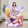 Hazbins Hotels Cartoon Blanket Fleece Textile Decor Breathable Ultra-Soft Throw Blanket for Home Travel Bedspreads