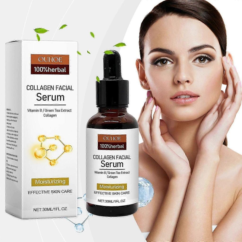 Brightening Collagen Serum with Green Tea & Hyaluronic Acid  Anti-Aging, Moisturizing & Firming, 30ml