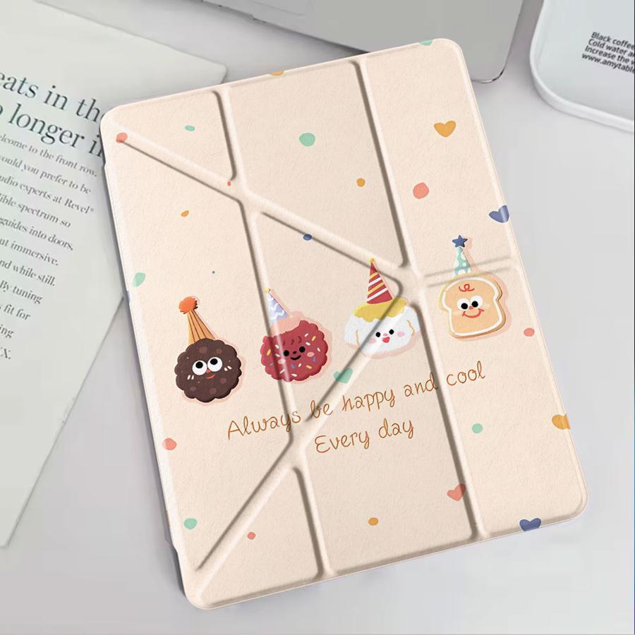 Holder Cover Tablet Case For iPad Pro 11th 10th 9th 8th 7th 12.9inch Pro 2025 Mini 6 7 Air 4 5 M3 M2 1 2 M4 11inch Four Cartoon