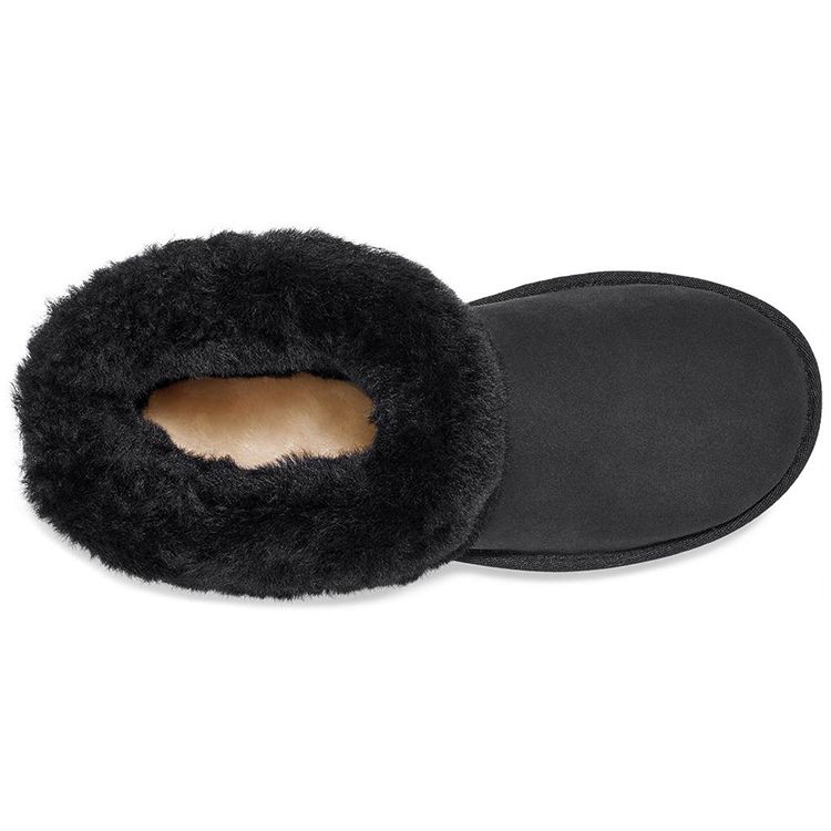 UGG Classic Mini Fluff Women Snow Boots Black 1106757-BLK
