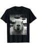 Funny Graphic Tee Capybara Selfie With UFO Weird Tee T-Shirt