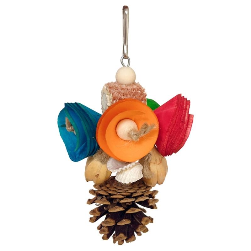 

Interactively Bird Molar Toy Help Maintain Healthy Beaks and Provide Extended Fun Safe Wood Molar Toy for Parrot Bird 1