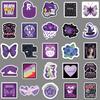 55 Purple Small Fresh Graffiti Personalized Laptop Suitcase Car Decoration Waterproof Stickers