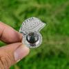Sterling Silver Labradorite Gemstone Birthday Wedding Bezel Artisan Unique Ring