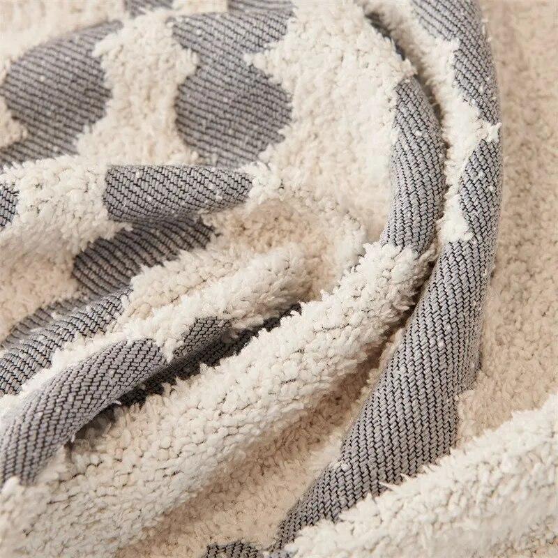 Luxury Soft Sofa Cover for Living Room Non-Slip Solid Thick Sofa Towel Blankets Simple Style Plush Couch Towel Home Couch Decor