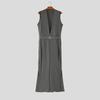 INCERUN Men Summer Deep V Neck Belt Waist Long Wide Legs Jumpsuits Overalls
