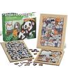 Puzzles Créatifs Forme Animale pour Enfants Jeux de Table Chien Chat Panda Puzzle Empilé Jeux de Réflexion Éducation à la Pensée Montessori Jouet en Bois