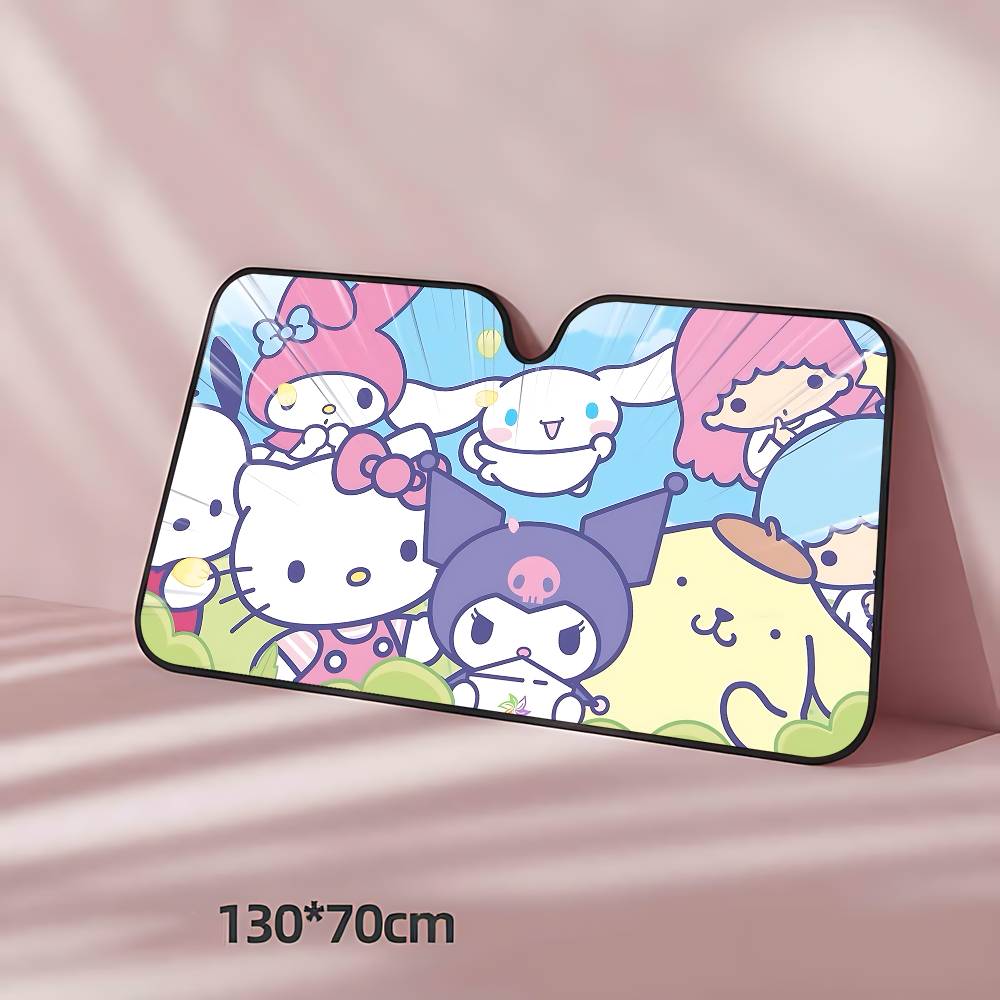 Cartoon S-Sanrio Kawaii Car Sunshade Curtains Windscreen Cover Shade UV Rays Sun Visor Protector