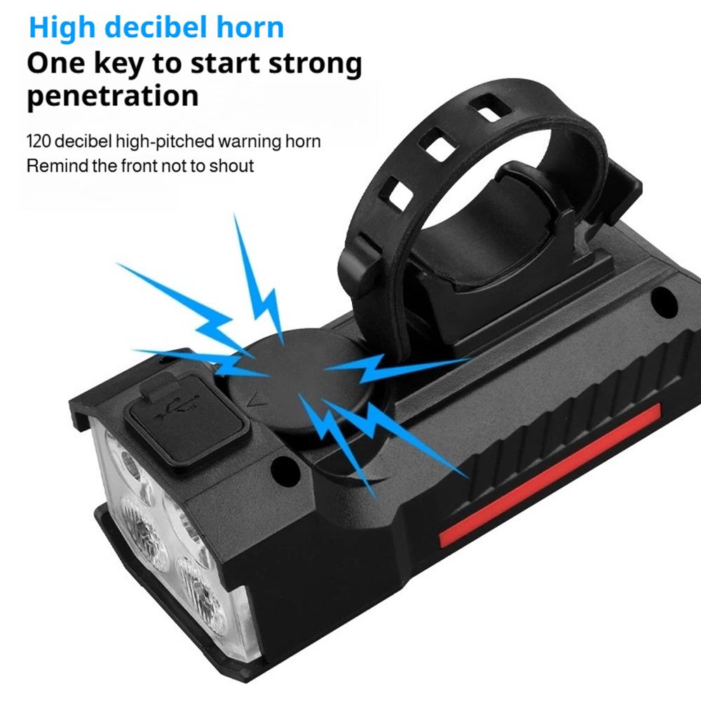 Bicycle Lights Solar Charging And Type-C Fast Charging Cycling Light LED Front Rear Lamp Bike Light Rechargeable MTB Bike Light