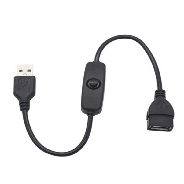 

USB Male To USB Female USB Quick Charging Cable with Switches Power Cable for Monitoring Cameras LED Light Routers 1
