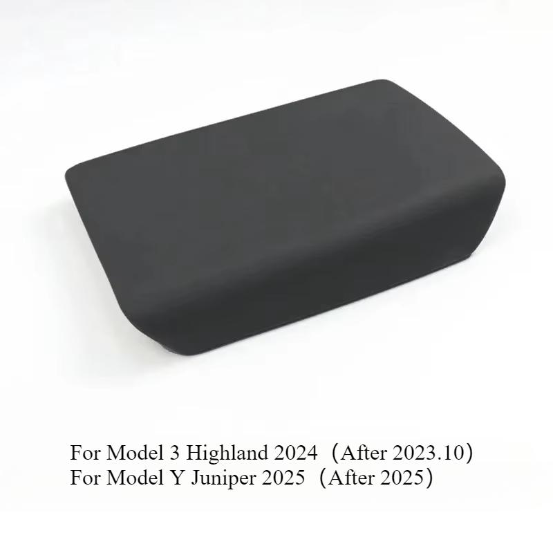 For Tesla Model 3 Model Y Juniper 2025 Central Console Armrest Cover TPE Wear-Resistant Armrest Box Protector Car Accessories