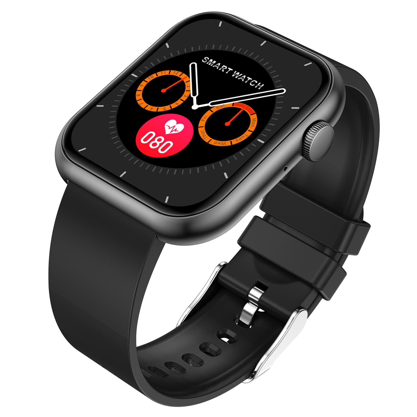 

Смарт-годинник 2 дюйми 240*282 Повноекранний сенсорний моніторинг здоров я Монітор сну Годинник IP67 Водонепроникний 0 чорний