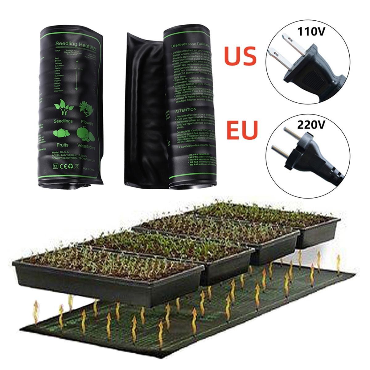 

EU/US Plug Seedling Heating Mat Garden Greenhouse Seed Germination Growth Starter Plant Nursery Keep Warm Pad 110/120/220/230V EU 220V 50x25cm
