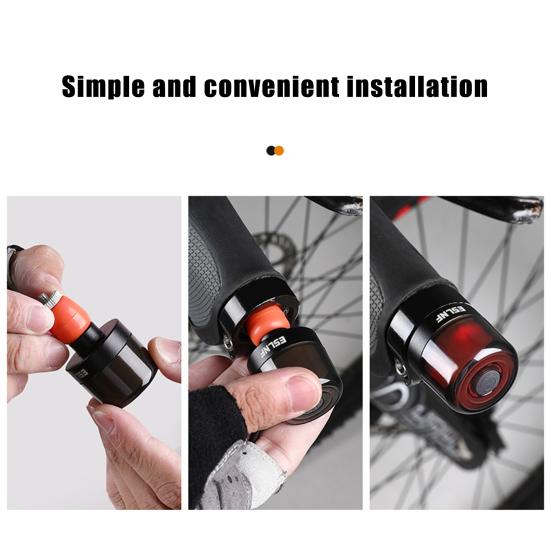 Bicycle Handlebar End Light USB Rechargeable Super Bright Waterproof Lightweight Road Mountain Bike Riding Mini LED Warning Lamp Bike