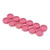 12 Pcs Plastic  Binding Rings 10mm Portable DIY T Type Mushroom Hole Pack Plastic Binder Ring Accessories RingLight Pink