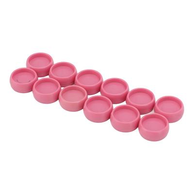 12 Pcs Plastic  Binding Rings 10mm Portable DIY T Type Mushroom Hole Pack Plastic Binder Ring Accessories RingLight Pink