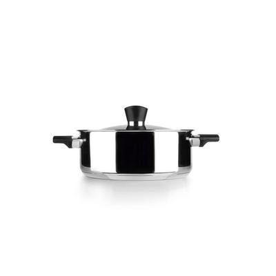 IBILI - Svea Casserole with Lid, 20 Cm, 18/10 Stainless Steel, Induction Compatible