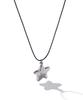 Jbans Classic Big Star Pendant Black String Necklace (C2601-An1020_Bk)