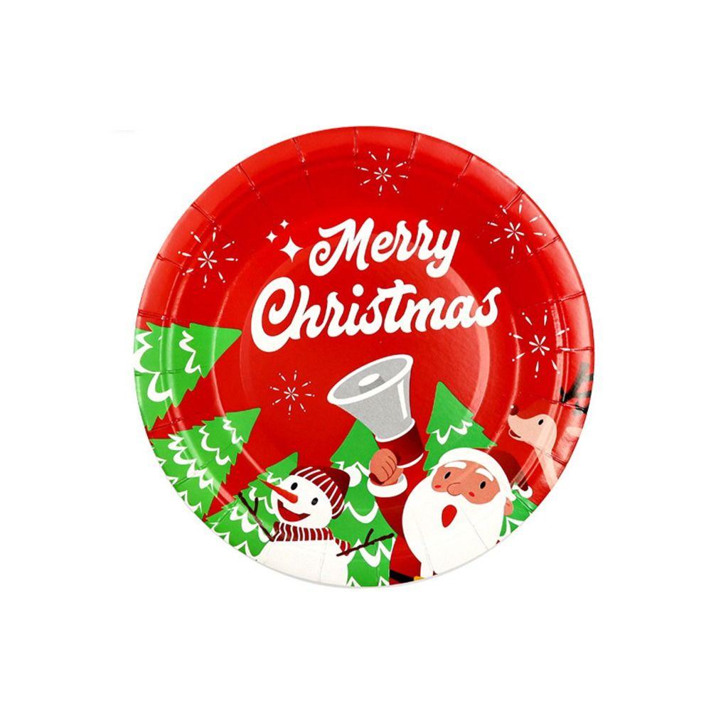 Environmental Christmas Paper Plates Disposable Christmas Paper Cups Christmas Tableware Set  Home