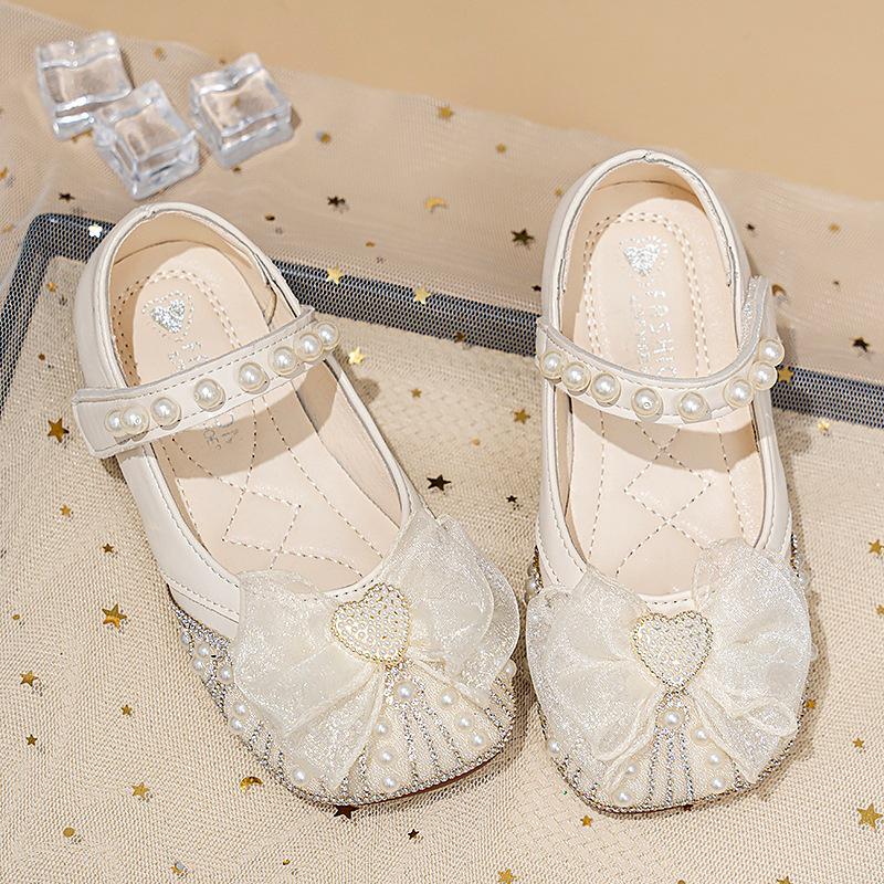 2026 Sparkling Crystal Princess Shoes for Girls - Elsa Inspired Spring Baby Leather Shoes 27 покинуть белый