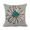 Throw Pillow Cover with Geometric Floral Print for Decorative Sofa Cushion Cover