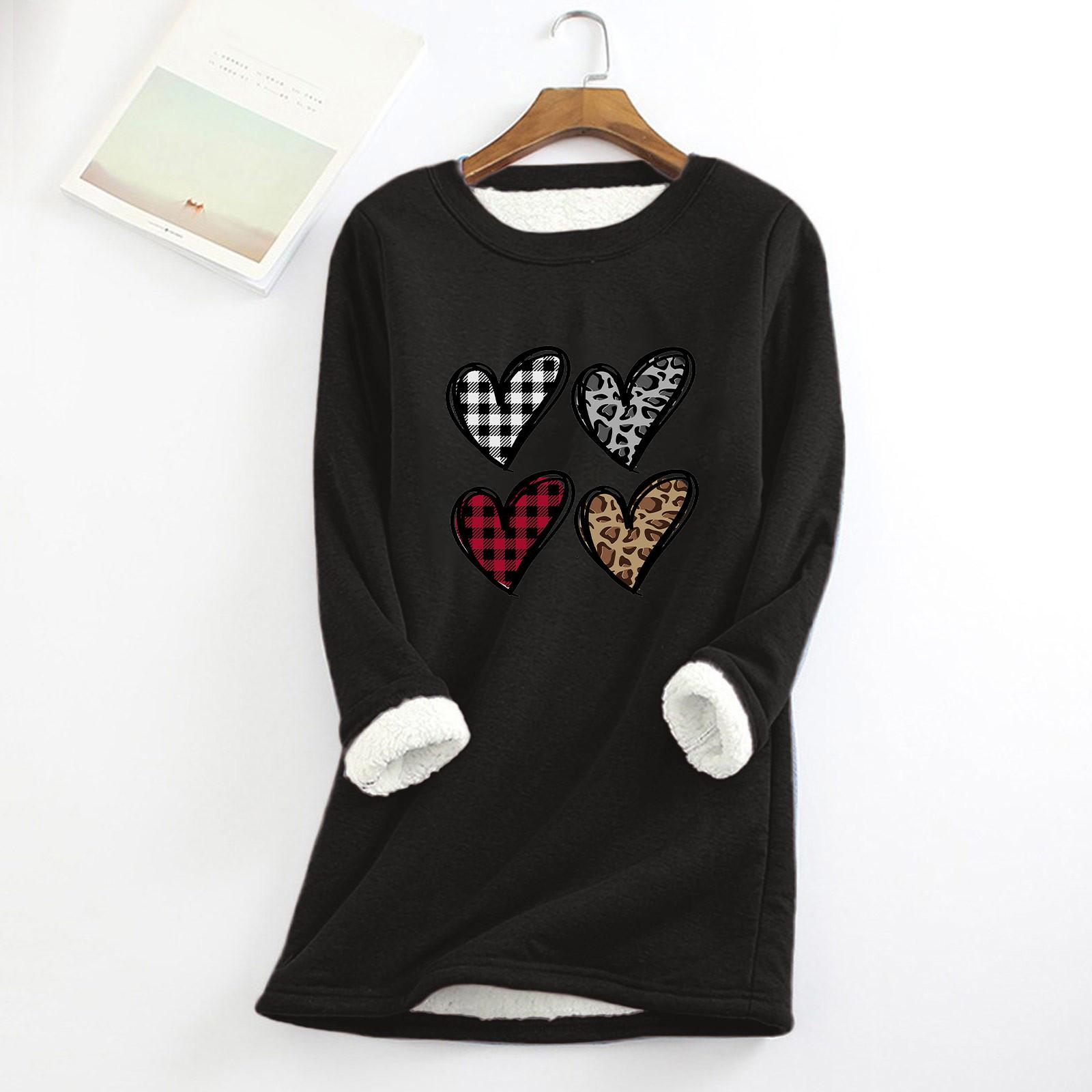 

Женская толстая флисовая толстовка, зимнее бархатное теплое нижнее белье, топ L чёрный