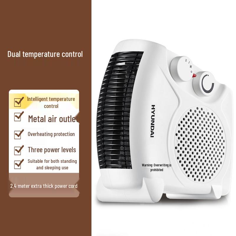 Hyundai Little Sun PTC Fast Heating Desktop Electric Heater - Energy & Power Saving Warm Air Blower for Home or Office.
