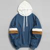 Mens Casual Patchwork Slim Fit Hoodie Outwear Blouse Sweatshirt