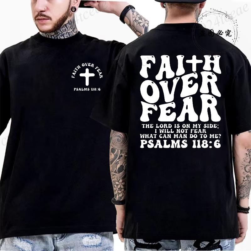 Letní pánská trička Pohodlná s kulatým výstřihem Krátký rukáv Ležérní tričko Křesťanský Ježíš Biblický verš Potisk Pánská módní trička