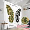 2pcs 2D flat printing Drapes Butterfly Floral Nature Polyester Without Electricity Festive Holiday Use for Outdoor Holiday
