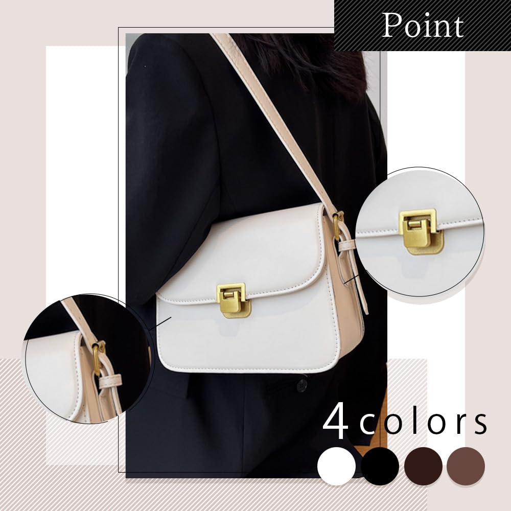 Sac Ita pour Femme Lilly Flora, Sac à Bandoulière, Parfait pour les Mariages, le Bureau, le Quotidien et les Trajets. Mode Coréenne, Mignon et Élégant, Blanc.