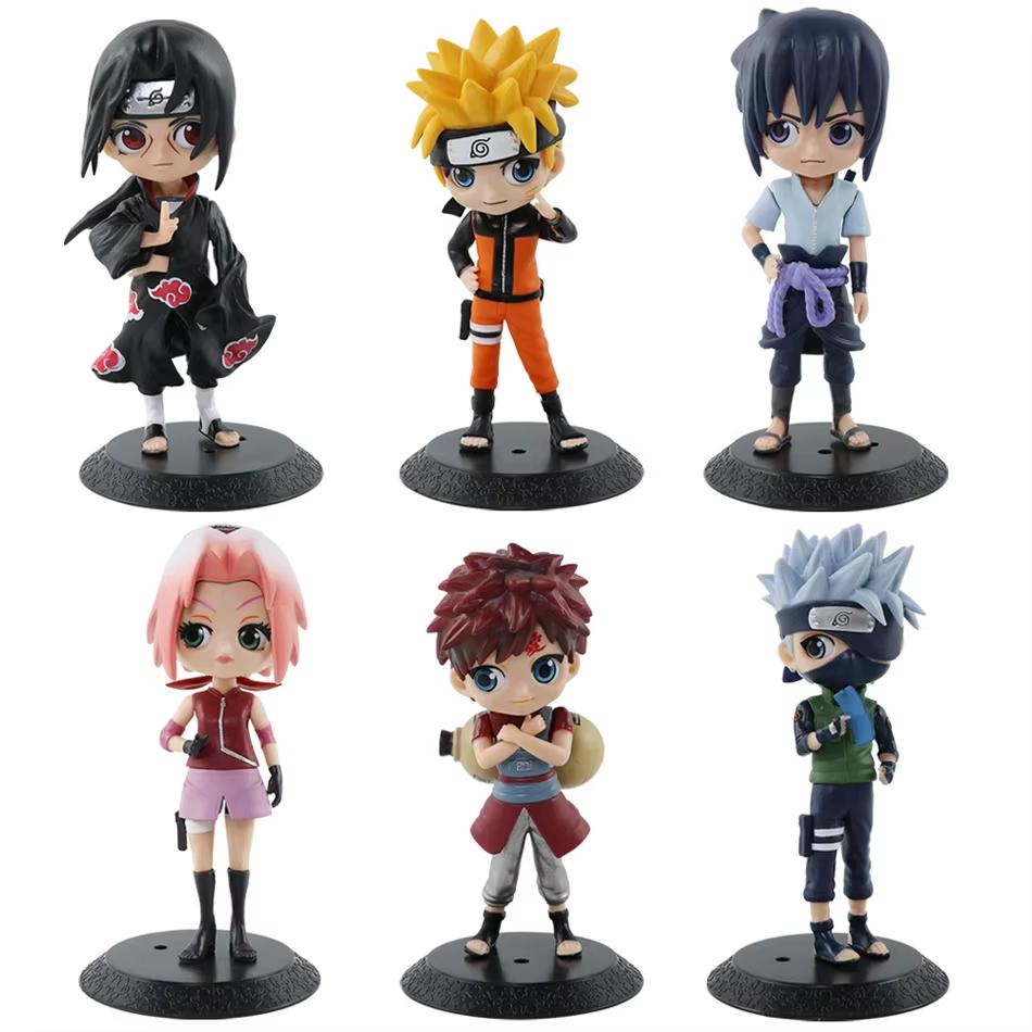 15cm Figurka Anime Naruto Kakashi Figurka Akcji Wersja Q Kawaii Sasuke Itachi Figurka Dekoracja Samochodu Model Kolekcjonerski Zabawka