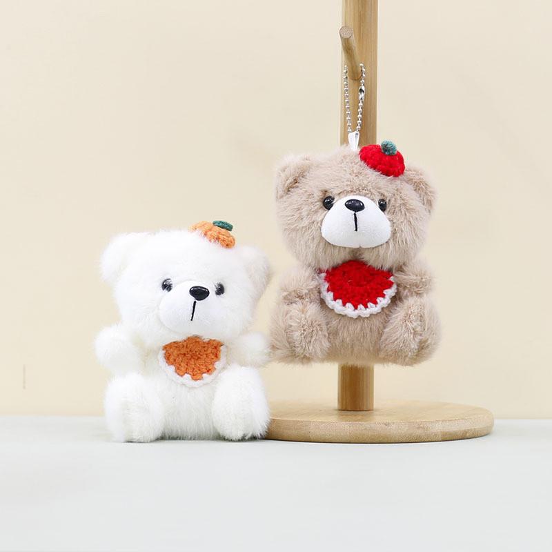Cute And Cuddly Teddy Bear Plush Toy With Brown And White Colorful Bib For Kids
