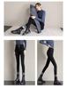 Jean skinny doublé polaire pour femme, Automne/Hiver 2025 Nouveau, Pantalon crayon slim fit taille haute