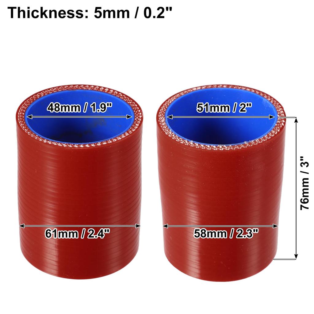 uxcell Silicone Hose Silicone Tube Intercooler Turbo Intake Raiser Hose Cooling Connection Hose Universal