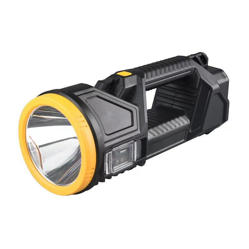 LED Flashlight USB/Solar Rechargeable Spotlight Fishing Camping Lantern Tail Double-headed Lighting Searchlight Waterproof Torch