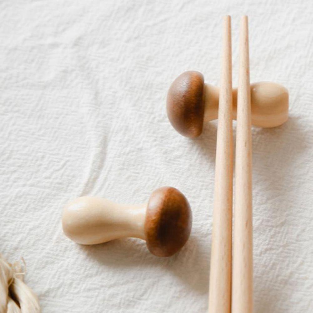 

Spoon Fork Cute Creative Wooden Chopsticks Holder Chopstick Rest Tableware Rack Dinnerware Stand yellow