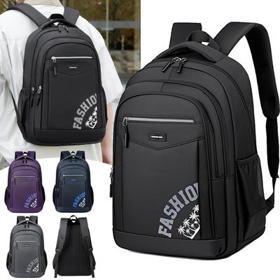 Large Capacity Backpack, Men'S And Women'S Student Computer Bagmulti Pocket Waterproof And Wear-Resistant Commuting Backpack