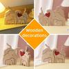 Wooden Elephant Family Puzzle Ornament Love Heart Mother Father Baby