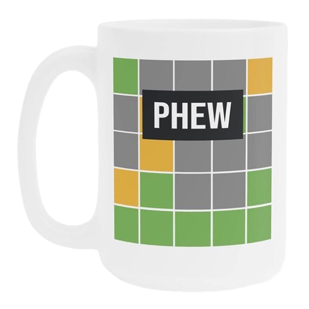 Ceramic Mugs For Wordle Lovers Chic-Style Handheld Coffee Water Cup For Home Kitchen Office