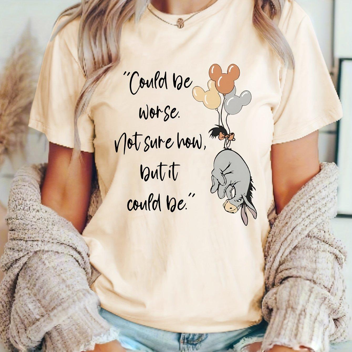 

Winnie The Pooh Eeyore Summer TShirt Family ParentChild Clothing Casual Sport Comfort Short Sleeve Unisex Women Cotton S
