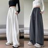 White Sweatpants Women's New Autumn Large Size Fat Mm Lazy Scimitar Casual Wide-leg Banana Straight Sweatpants