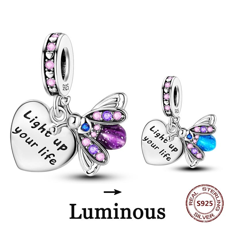 Butterfly Charm copper Authentic Pink Blue Zircon Fly Butterflies Safety Chain Clip Charm Bead Charms Compatible With Bracelets Do It Yourself Jewelle