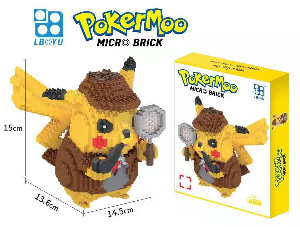 Pokemon Micro Building Block Pikachu Psyduck Gyarados Charizard Squirtle Model Diamond Brick Figure Model Toys for Birthday Gift